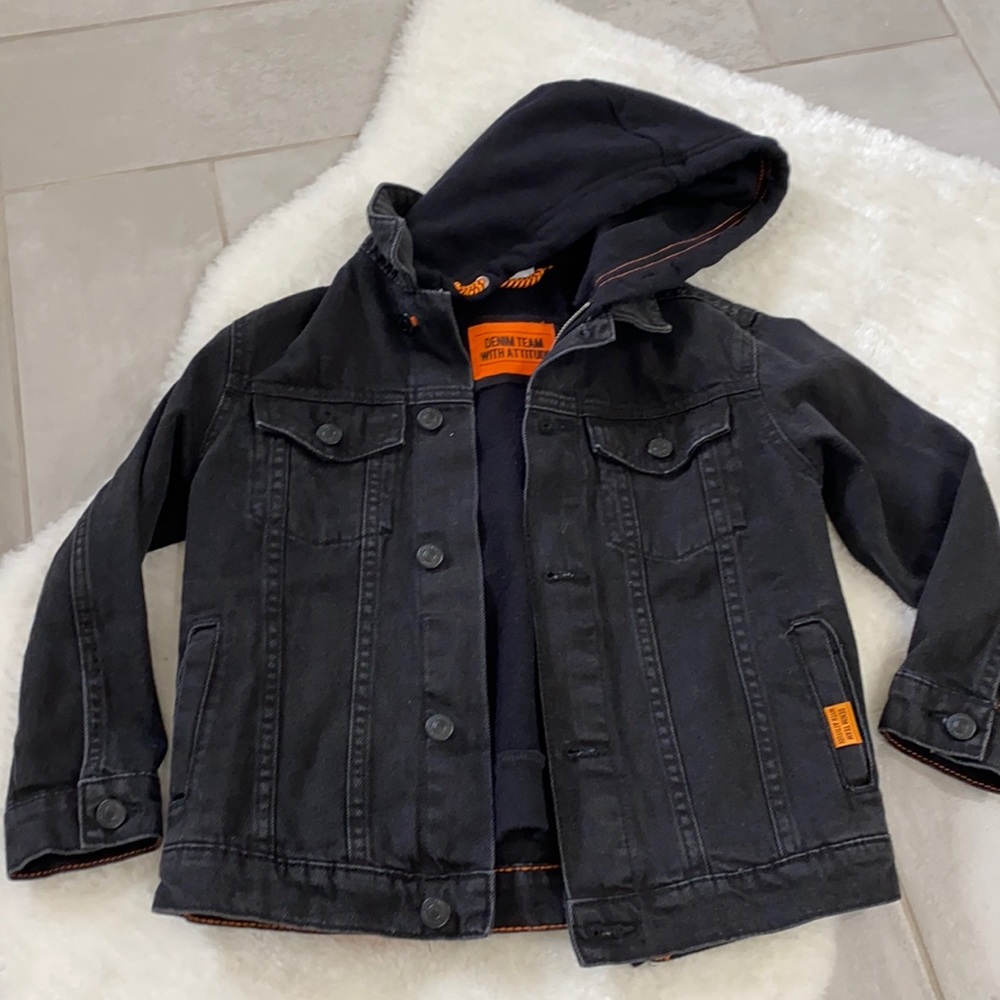 Denim hoodie jacket